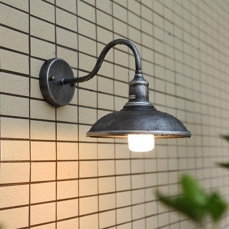 Round Pot Lid Shape Outdoor Light