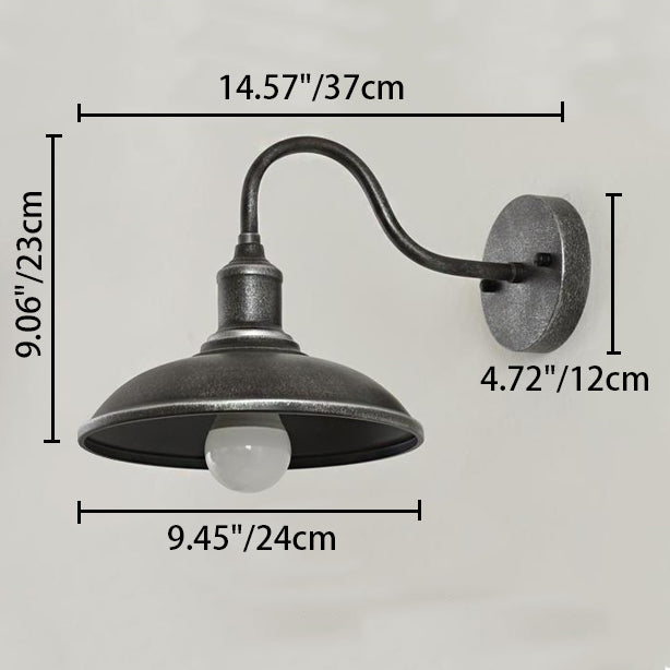 Round Pot Lid Shape Outdoor Light