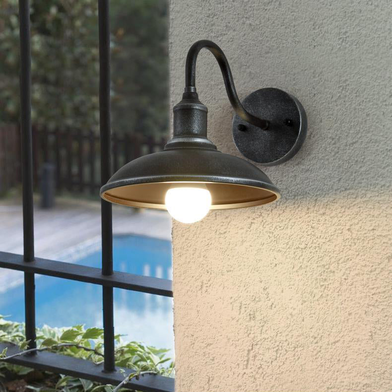 Round Pot Lid Shape Outdoor Light