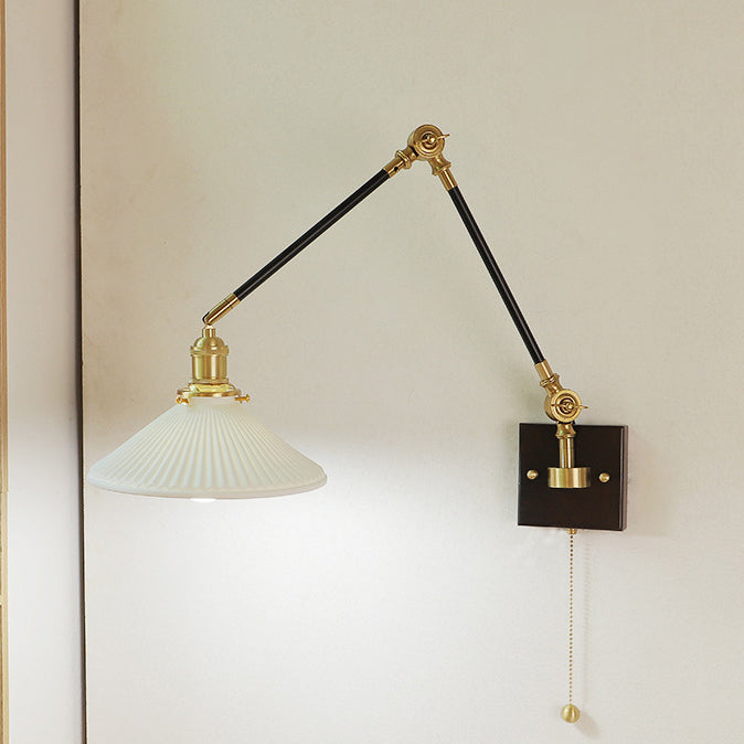 Retractable Folding Long Pole Wall Lamp