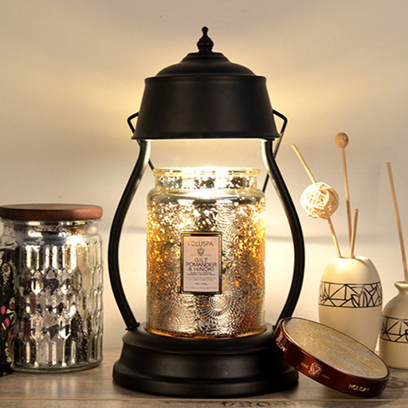 Round Lantern Shape Iron Table Lamp