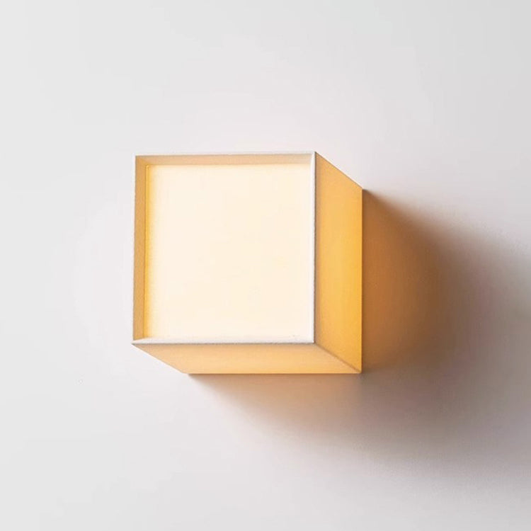 Square Fabric Living Room Wall Lamp