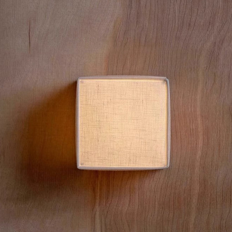 Square Fabric Living Room Wall Lamp