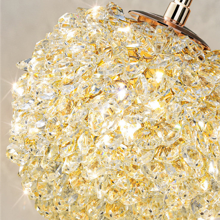 Crystal Orb Hardware Frame Wall Lamp