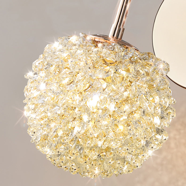 Crystal Orb Hardware Frame Wall Lamp
