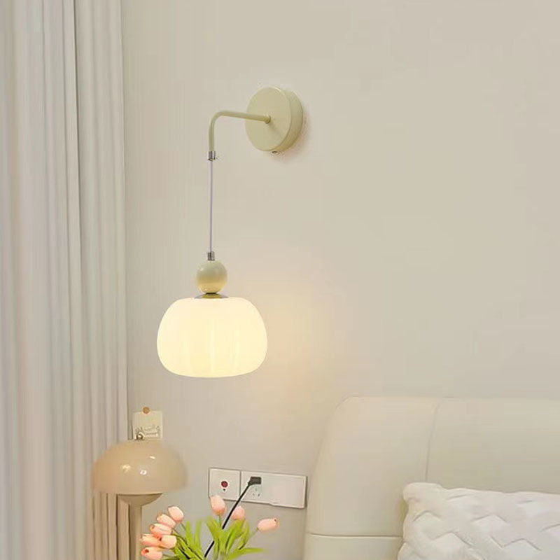 Round Pumpkin Shape Iron Wall Lamp