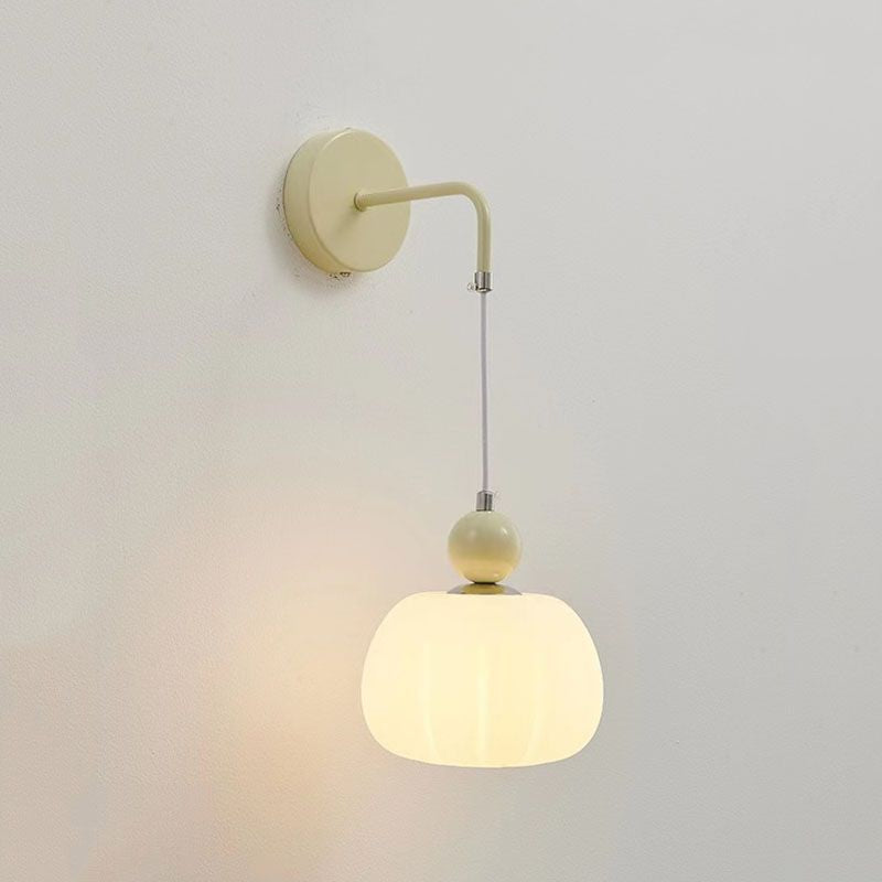 Round Pumpkin Shape Iron Wall Lamp