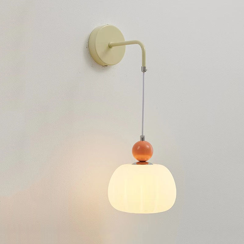 Round Pumpkin Shape Iron Wall Lamp