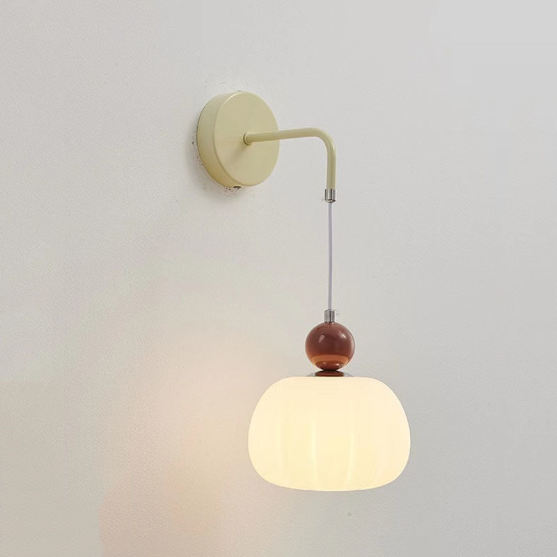 Round Pumpkin Shape Iron Wall Lamp