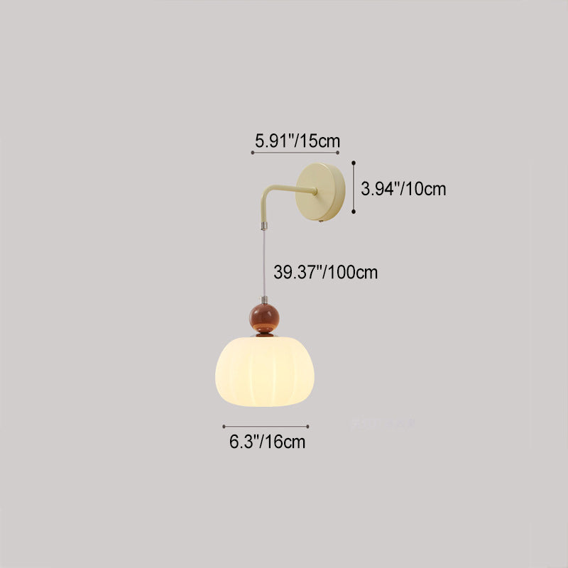 Round Pumpkin Shape Iron Wall Lamp