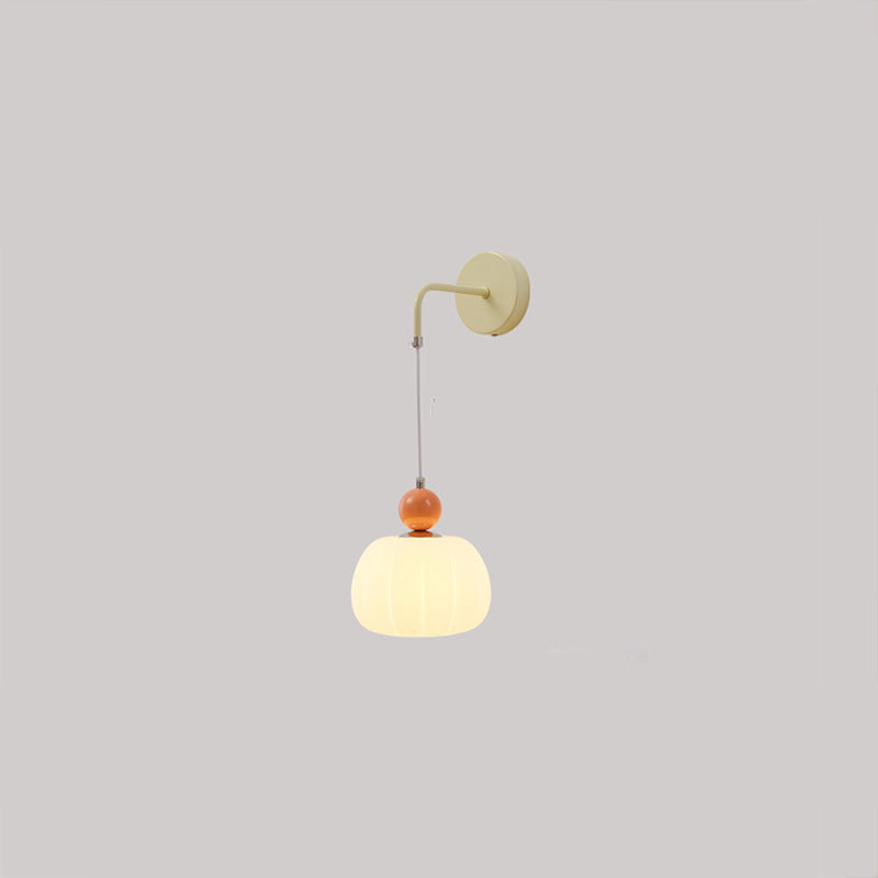 Round Pumpkin Shape Iron Wall Lamp