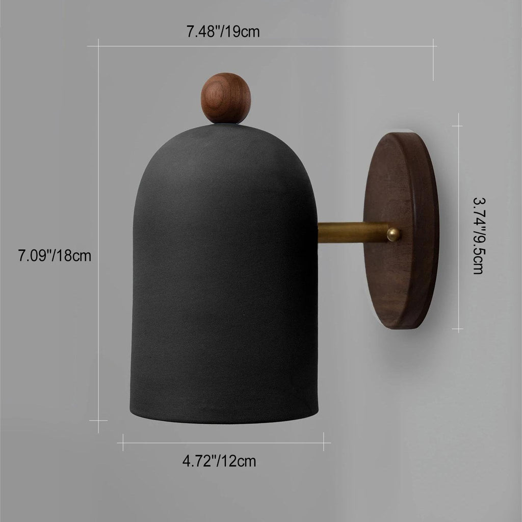 Rotatable Cylinder Wood Living Wall Lamp