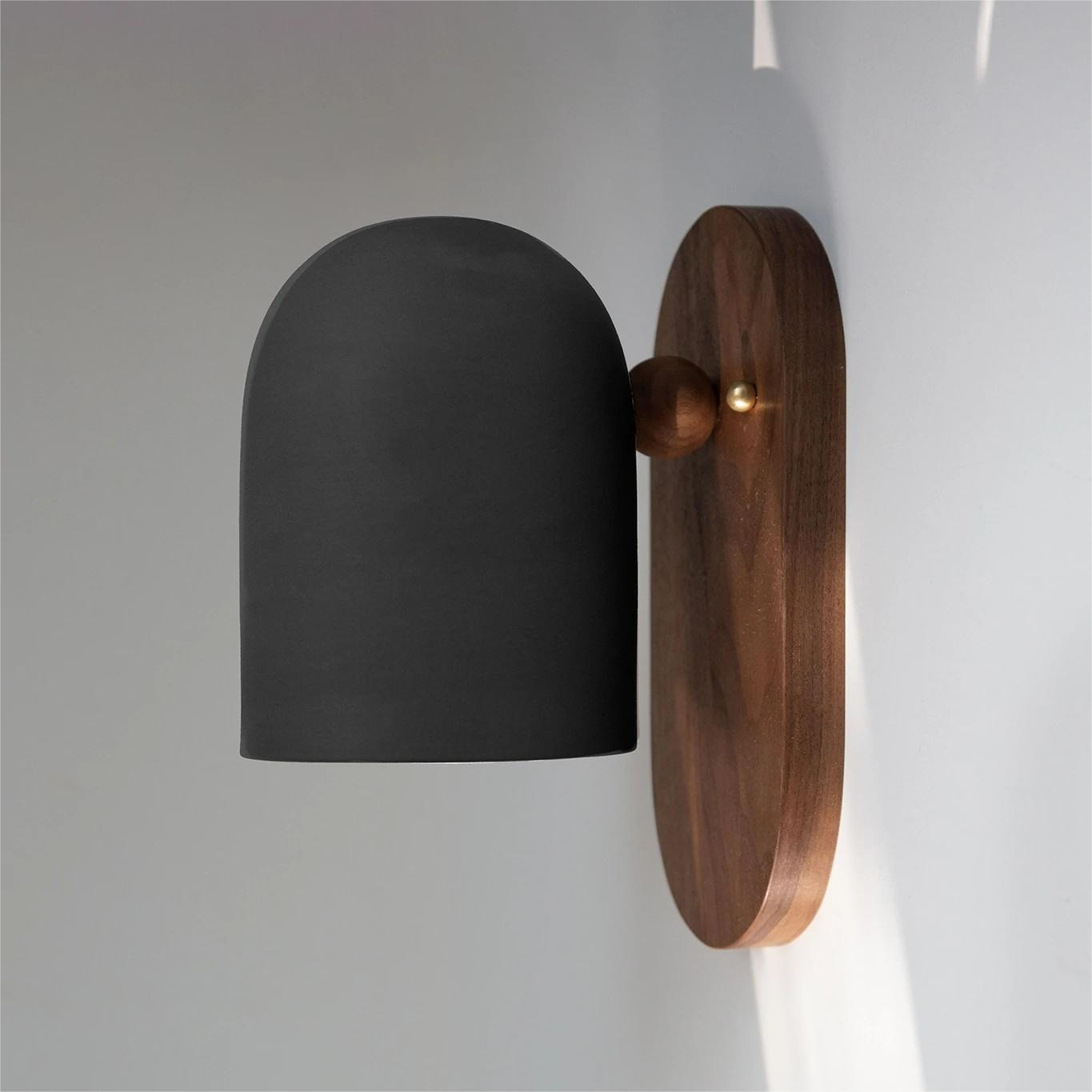 Rotatable Cylinder Wood Living Wall Lamp