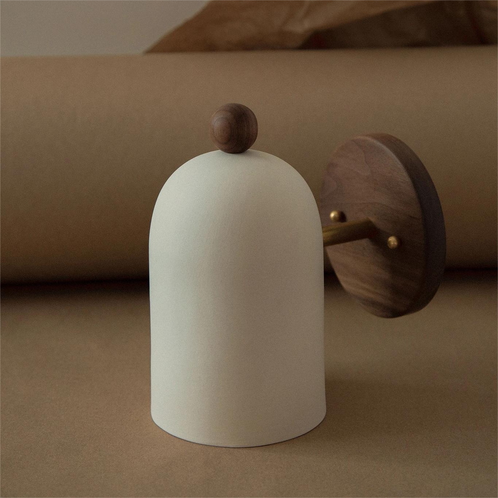 Rotatable Cylinder Wood Living Wall Lamp