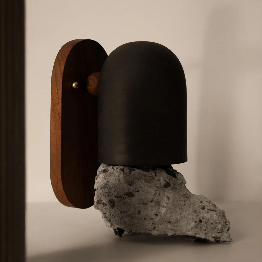 Rotatable Cylinder Wood Living Wall Lamp