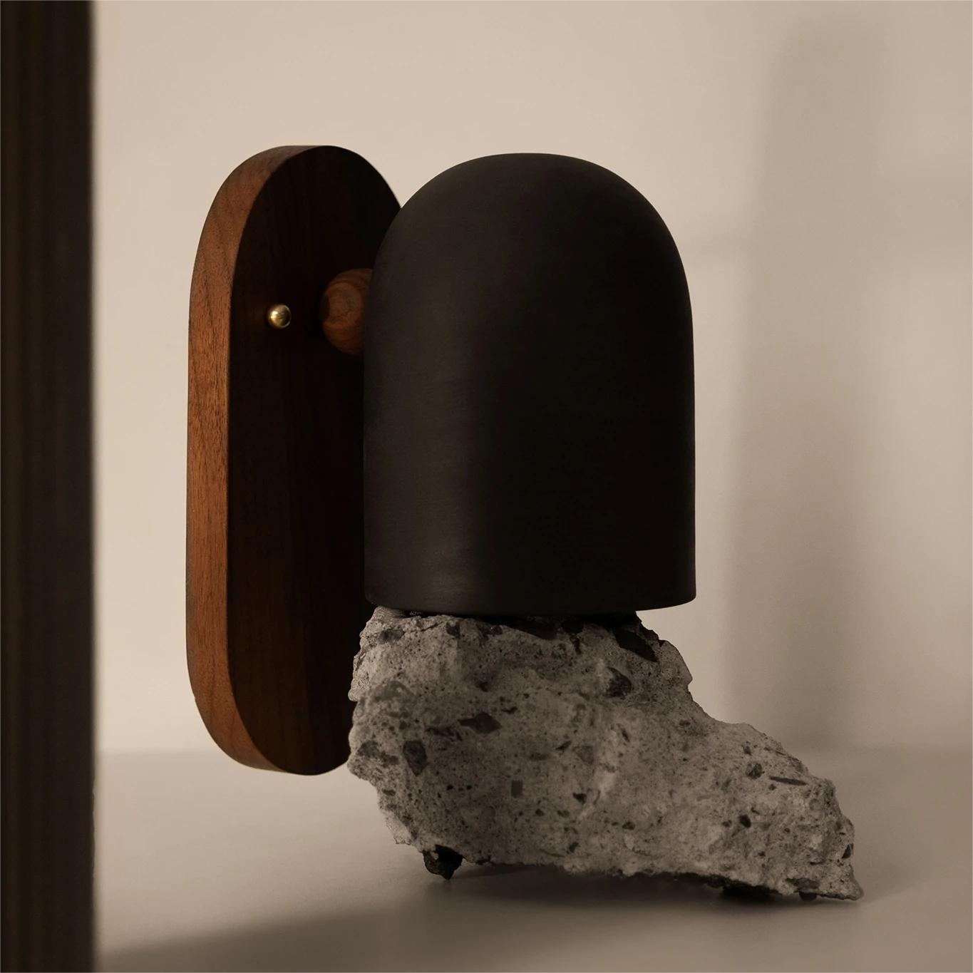 Rotatable Cylinder Wood Living Wall Lamp