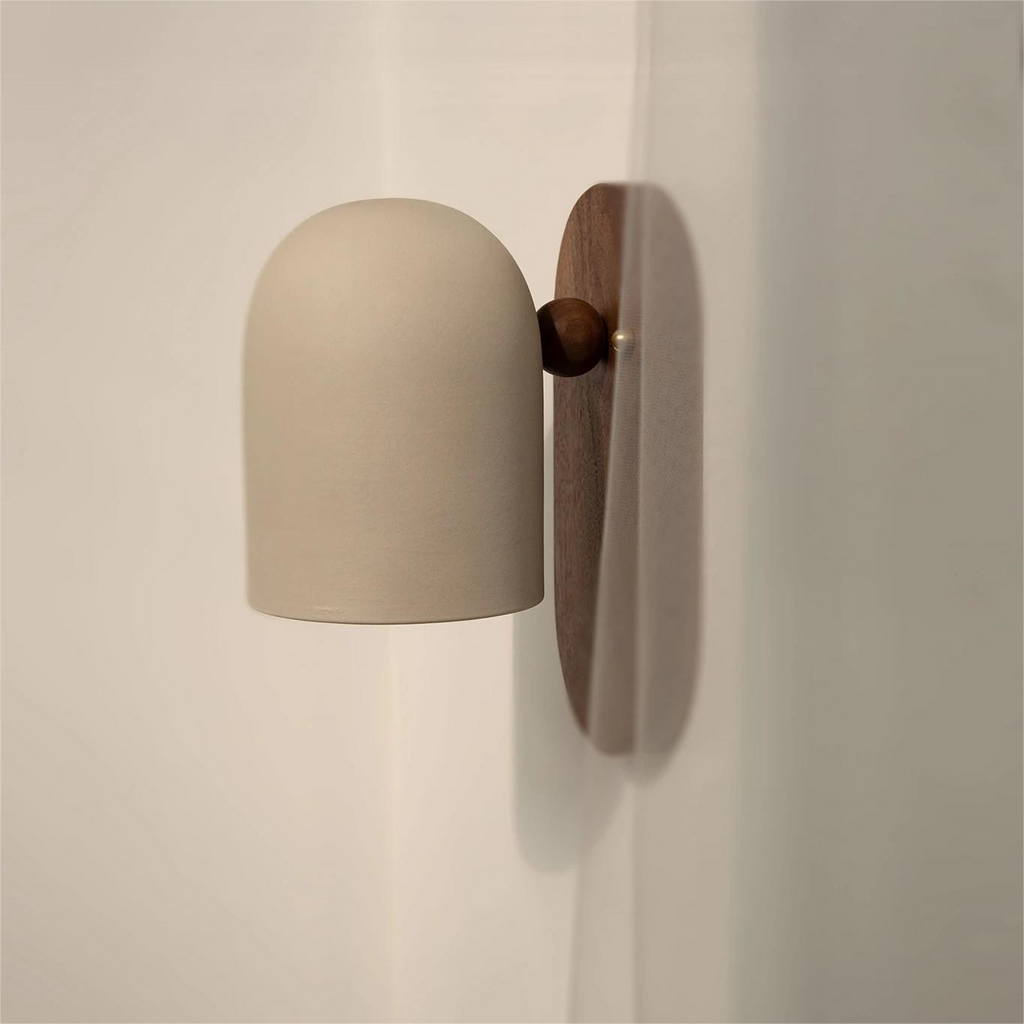 Rotatable Cylinder Wood Living Wall Lamp
