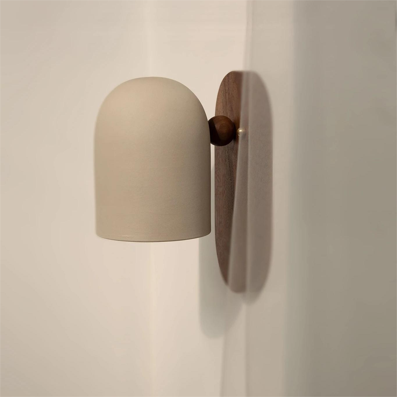 Rotatable Cylinder Wood Living Wall Lamp
