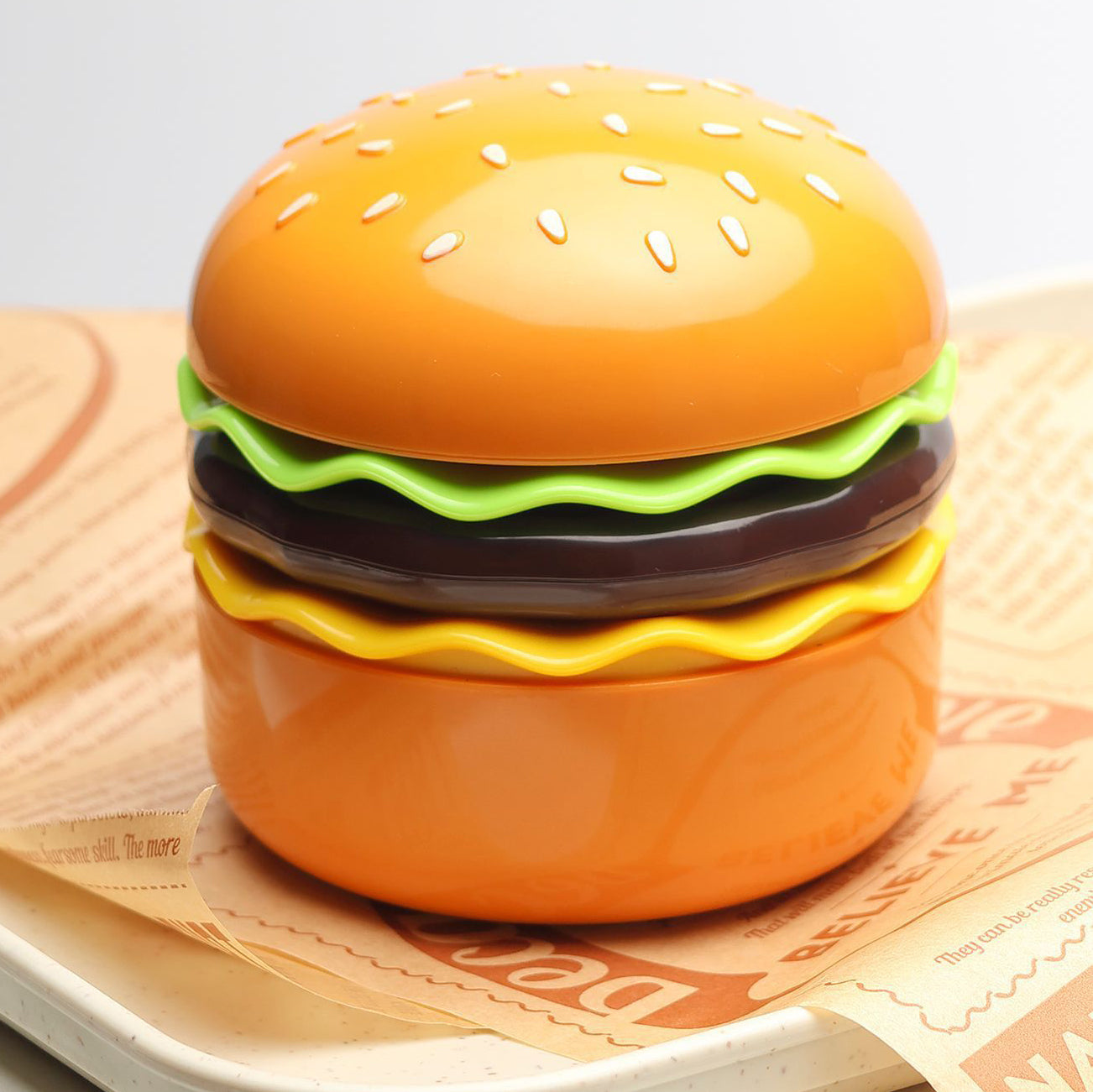Hamburger Plastic Bedroom Table Lamp