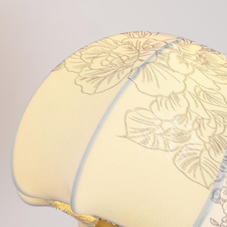 Round Dome Floral Printed Wall Lamp