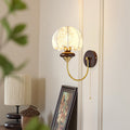 Round Dome Floral Printed Wall Lamp
