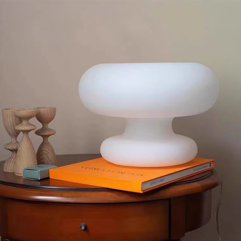 Round Donut Shape Glass Table Lamp
