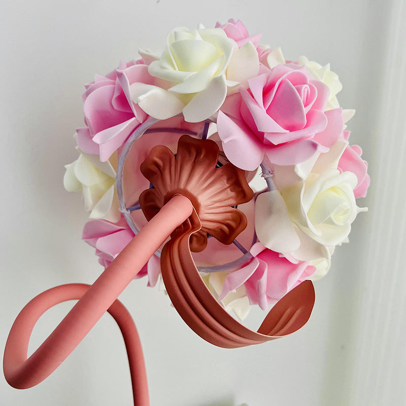 Rose Bouquet Iron Hose Table Lamp