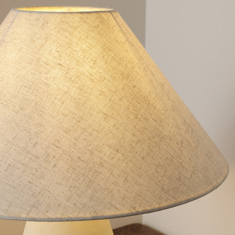 Cylinder Ceramic Jar Fabric Table Lamp