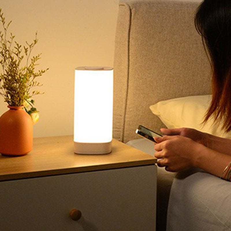 Rectangular ABS PC Bedroom Table Lamp