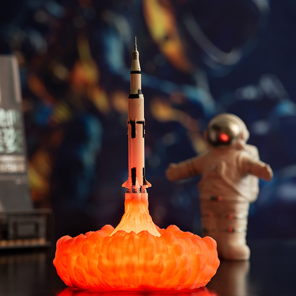 3D Printed Rocket PLA Table Lamp