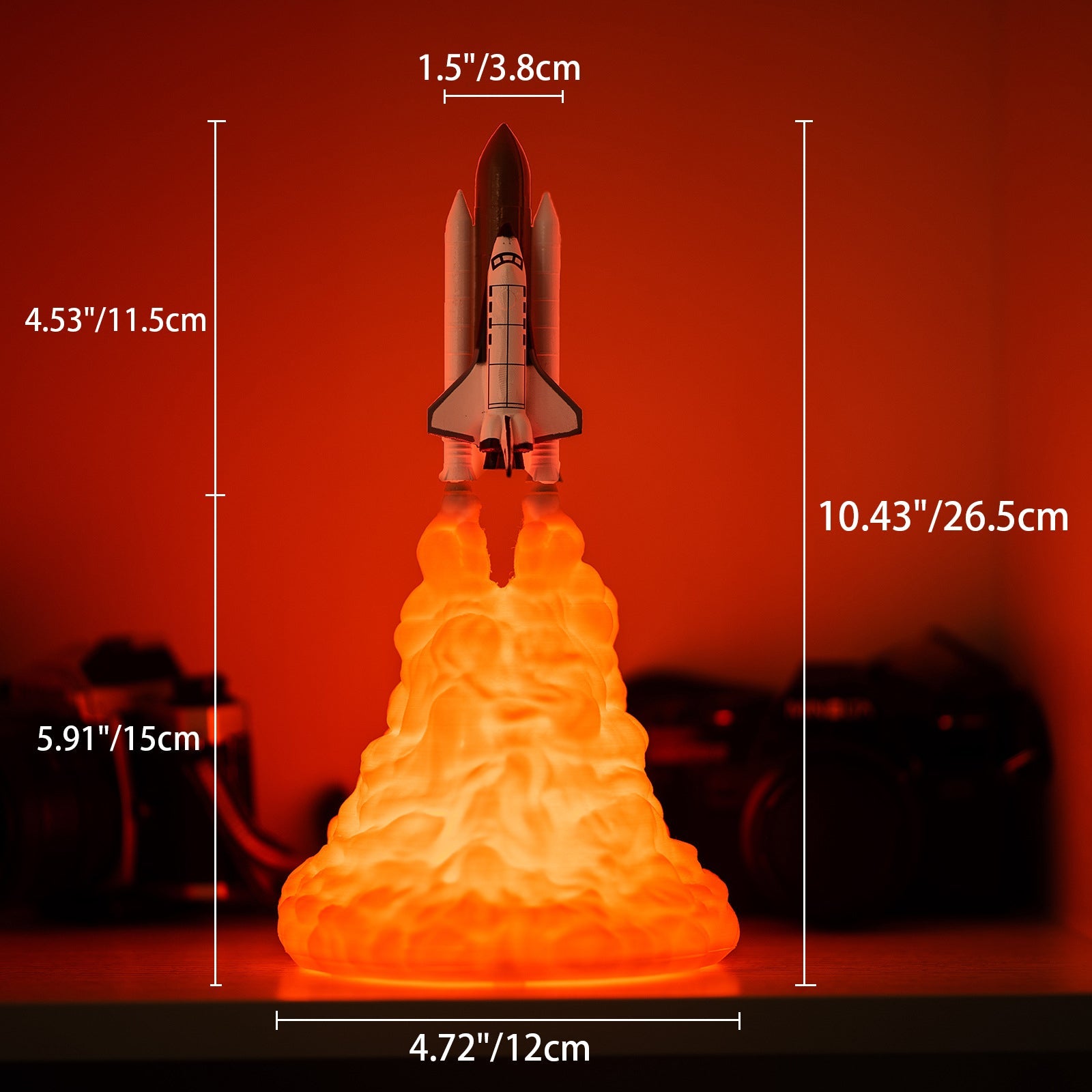 3D Printed Rocket PLA Table Lamp