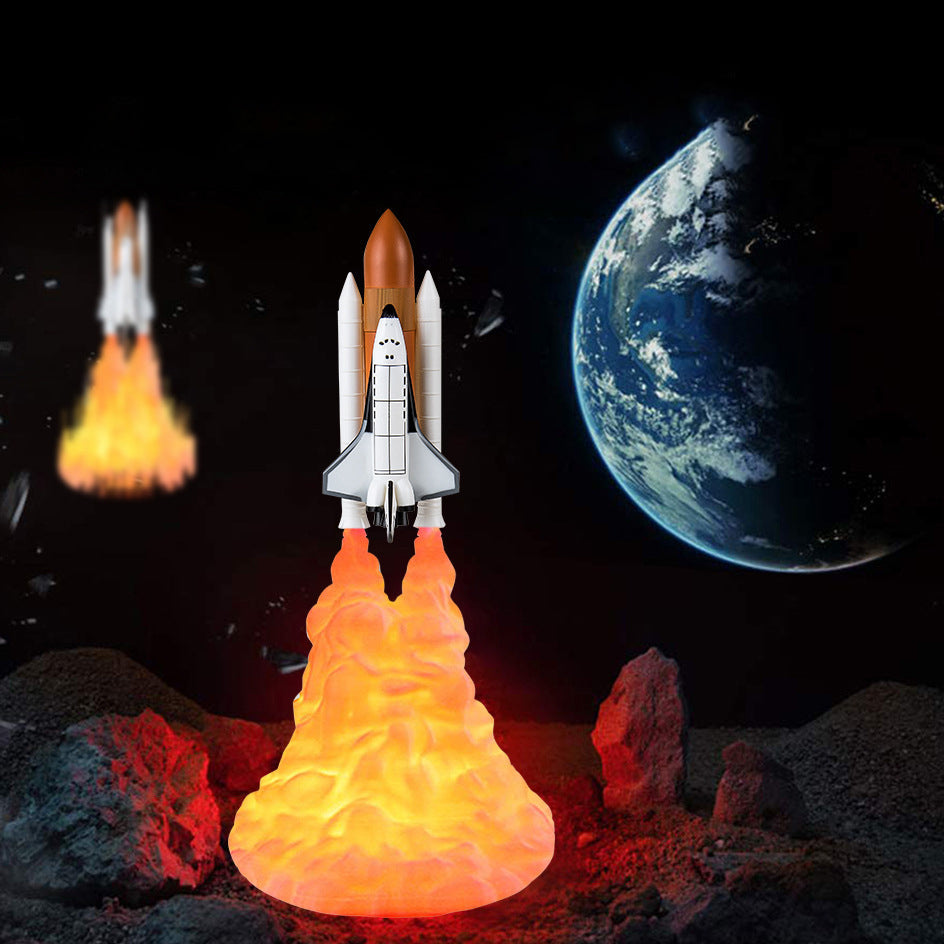 3D Printed Rocket PLA Table Lamp