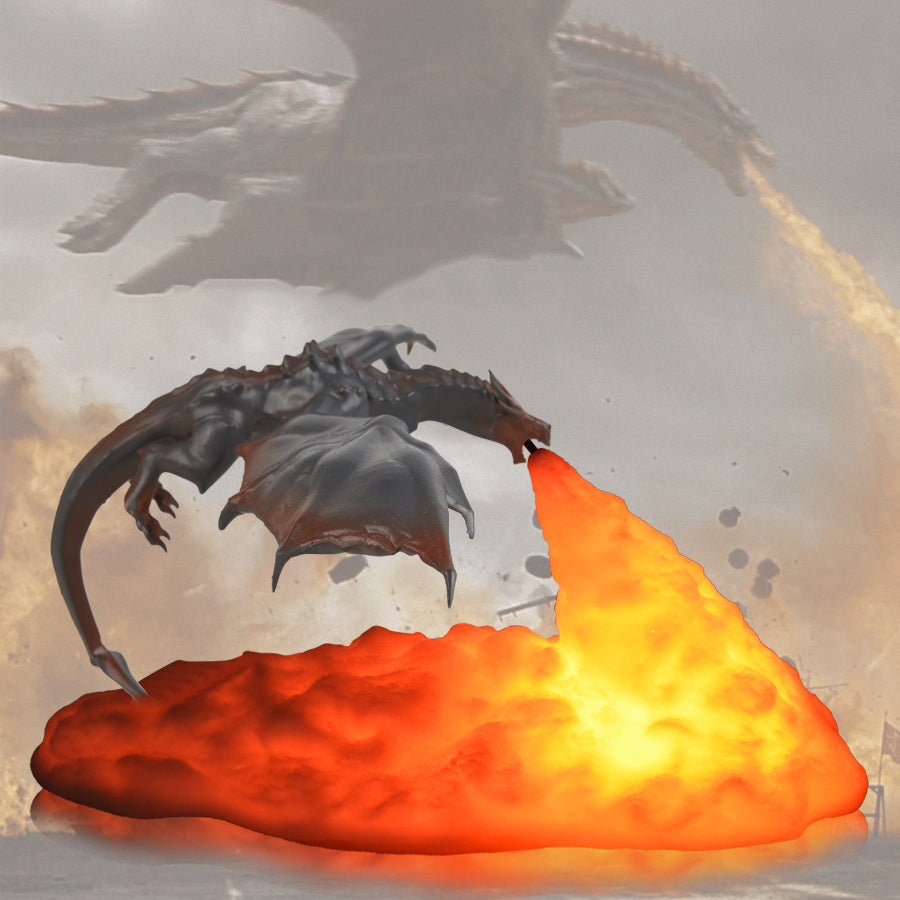 3D Printed Fire-breathing Dragon Table Lamp