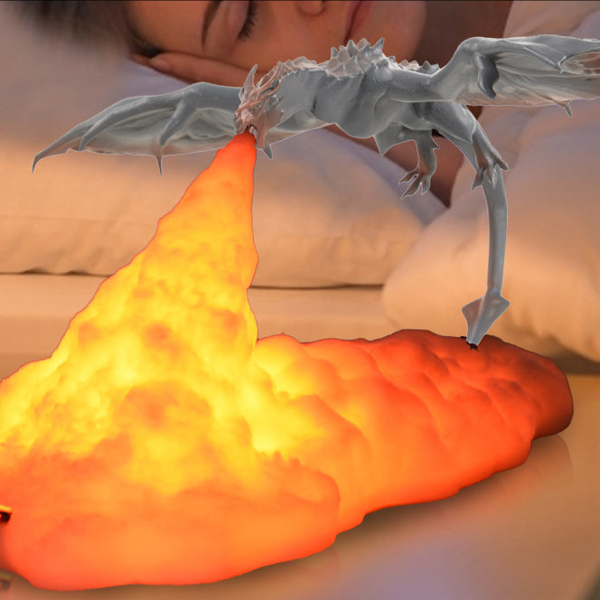 3D Printed Fire-breathing Dragon Table Lamp