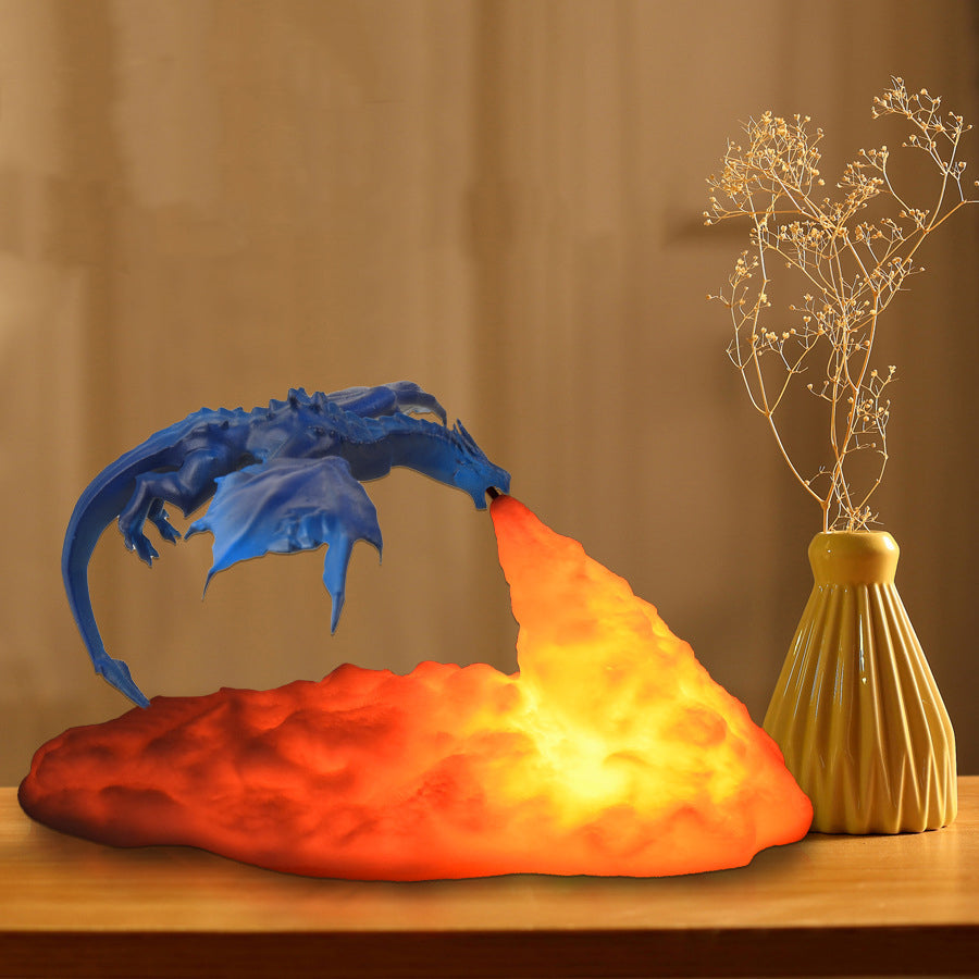 3D Printed Fire-breathing Dragon Table Lamp