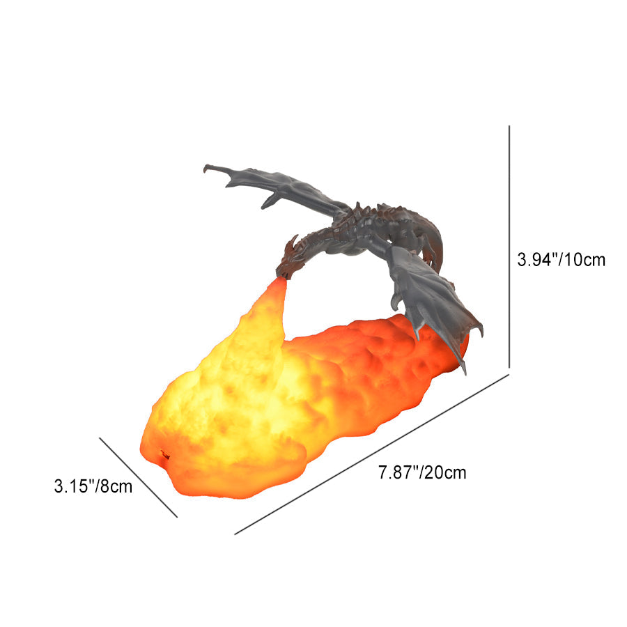 3D Printed Fire-breathing Dragon Table Lamp