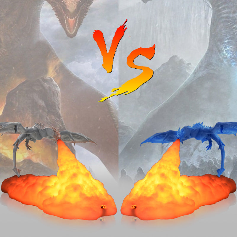 3D Printed Fire-breathing Dragon Table Lamp