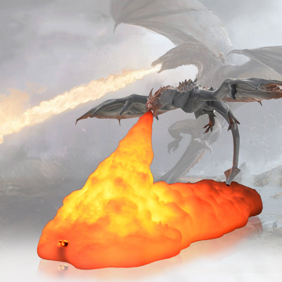 3D Printed Fire-breathing Dragon Table Lamp