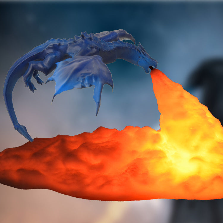 3D Printed Fire-breathing Dragon Table Lamp