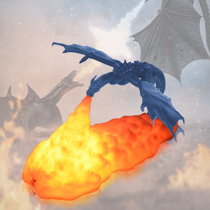 3D Printed Fire-breathing Dragon Table Lamp