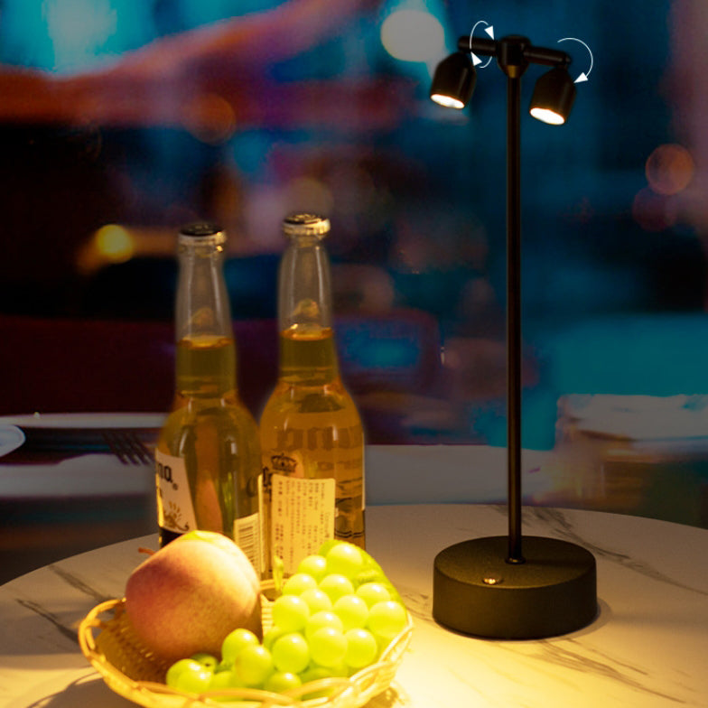 Cylindrical Iron Dining Room Table Lamp