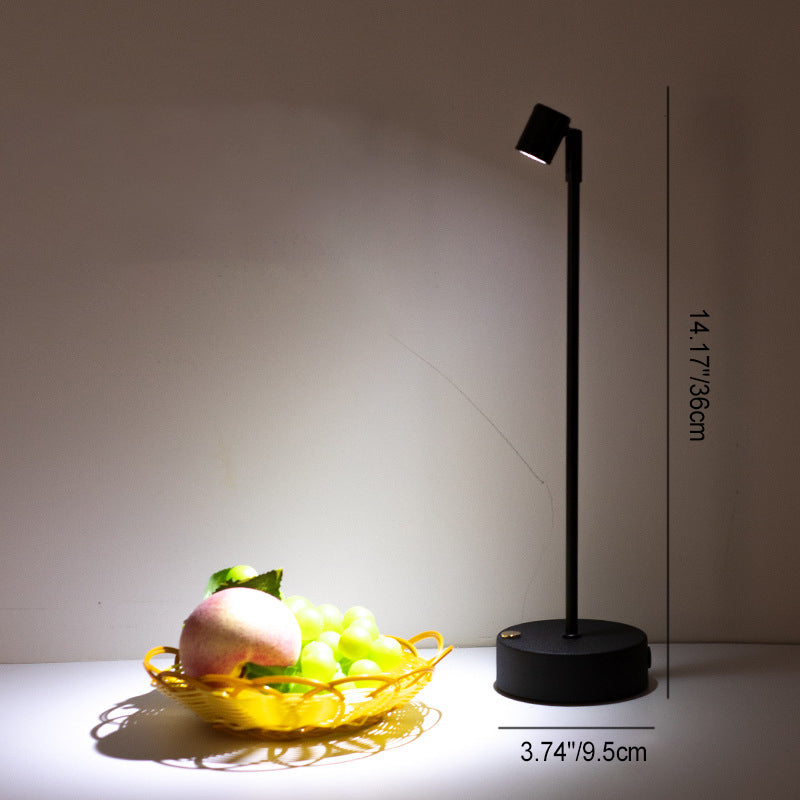 Cylindrical Iron Dining Room Table Lamp