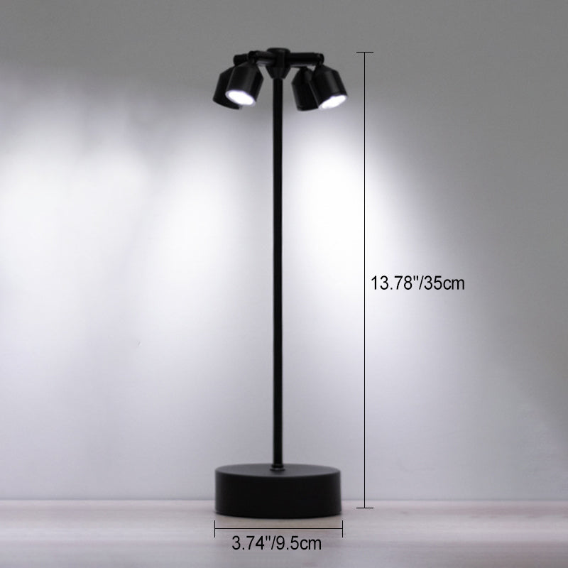 Cylindrical Iron Dining Room Table Lamp