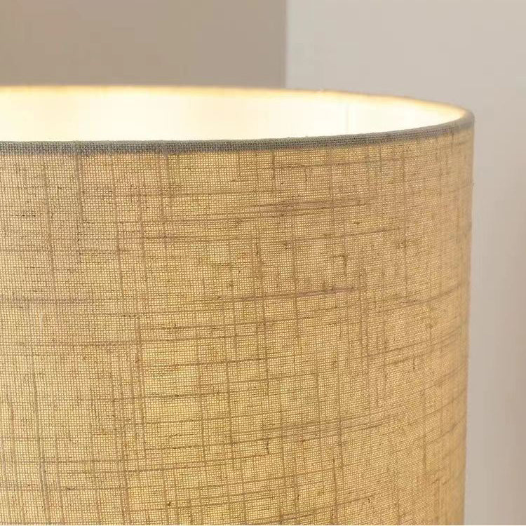 Round Cylinder Ceramic Fabric Table Lamp