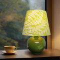 Round Vase Ceramic Leaf Table Lamp