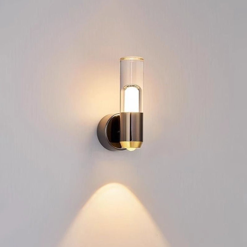 Cylindrical Aluminum Iron Acrylic Wall Lamp