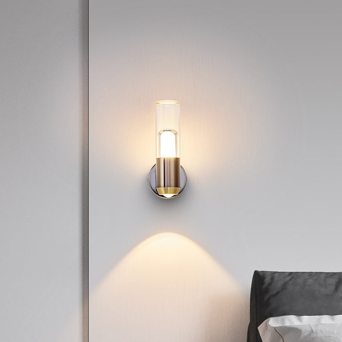 Cylindrical Aluminum Iron Acrylic Wall Lamp