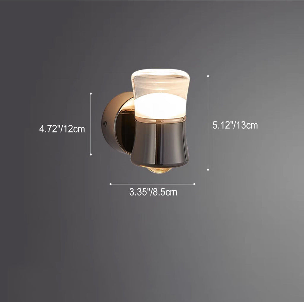 Cylindrical Aluminum Iron Acrylic Wall Lamp