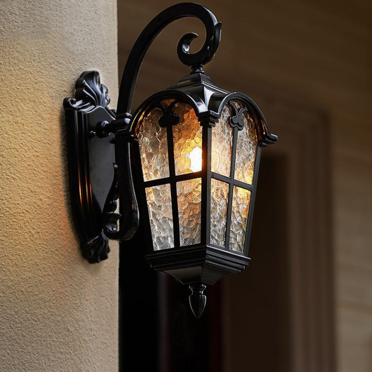 Quadrilateral Lace Aluminum Printed Outdoor Light