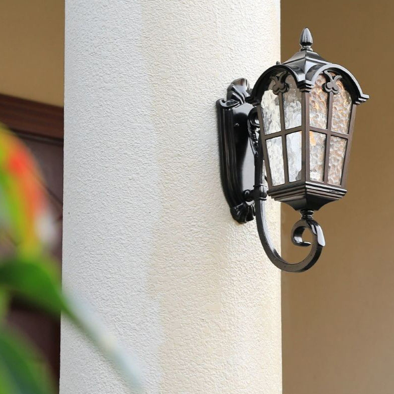 Quadrilateral Lace Aluminum Printed Outdoor Light